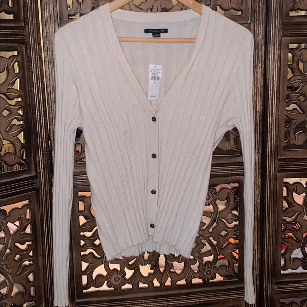NWT American Eagle Ribbed Cardigan Size L